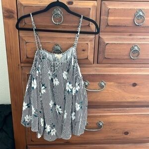 Hem & Thread NWT Women’s Striped Floral Top, Size Large